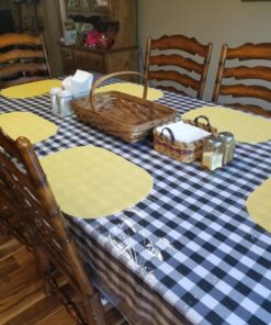 LTC LINENS 60102-010311 Tablecloth, 60X102 in, Black/White Checker 30 810hJr8cvRL