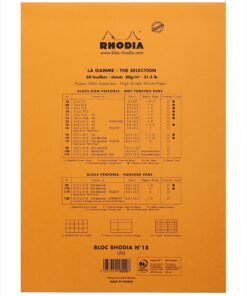 Rhodia Notepad, No18 A4, Plain - Orange, 8 1/4" x 11 3/4" (18000C) 12 810iFcrLTS