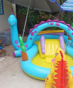 Intex Dinoland Inflatable Dinosaur Swimming Pool Kiddie Play Center with Water Slide, Dino Arch Water Sprayer, and Games for Ages 2 and Up, Multicolor 1 36 810jRgYFdYL