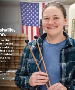 Percussion Mallet (Pair) Mallets for Keyboard Music and Tongue Drum, Soft Rubber Heads –– MADE IN U.S.A. –– Stained Solid Birch Handles Soft Black Single Pair 19 810jilmU96L