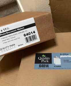Quality Park Extra-Rigid Fiberboard Photo/Document Mailers, 9 x 11.5 Inches, Box of 25 (64014),White 19 810k6jY1vPL