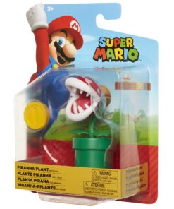 World of Nintendo Super Mario Piranha Plant 4” Articulated Figure with Coin 20 810mH1Aeh5L