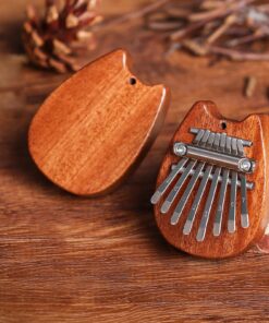MIFOGE Mini Kalimba Thumb Piano 8Keys Wooden,Exquisite Finger Piano with Lanyard Waterproof Protective Box,Musical Instrument,Gift for Toddler Kid Child Valentines Adult Beginners Cat Wooden 12 810mdKUjKEL