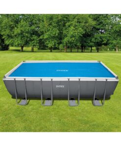 Intex Solar Pool Cover for 18' x 9' Rectangular Frame Outdoor Swimming Pools with Carrying Storage Bag, (Pool Cover Only), Blue Solar Cover 20 810nT74fmJL