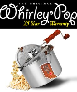 Original Whirley-Pop Popcorn Popper Kit - Metal Gear - Stainless Steel - 1 Real Theater All Inclusive Popping Kit 18 810nz2GzKzL