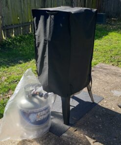 Unicook 30 Inch Electric Smoker Cover for Masterbuilt, Heavy Duty Waterproof Smoker Grill Cover, Fade and UV Resistant Square Vertical Smoker Cover, Durable and Convenient, 18"W x 17"D x 33"H 18”W x 17”D x 33”H 33 810oe2RsGbL