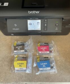 LC401 Ink Cartridges Compatible for Brother LC401 XL BK LC401XL LC 401 LC401BK High Yield to use with Brother MFC-J1010DW MFC-J1012DW MFC-J1170DW (4-Pack, Black Cyan Magenta Yellow) 28 810p6pNmqDL