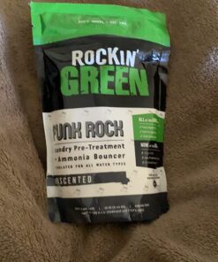 Rockin' Green Laundry Detergent, Plant based, All Natural Laundry Detergent Powder, Vegan and Biodegradable Odor Fighter, Safe for Sensitive Skin (Funk Rock Ammonia Bouncer 30 Loads - Unscented) Funk Rock 16 810pov2QC7L
