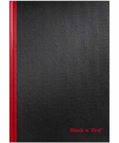 Alternative view of Black n' Red Notebook, Durable Hardcover, Premium Optik Paper, Scribzee App Compatible, Environmentally Friendly, Secure Casebound Binding, 11-3/4" x 8-1/4", 96 Double-Sided Ruled, 1 Count (D66174) Large