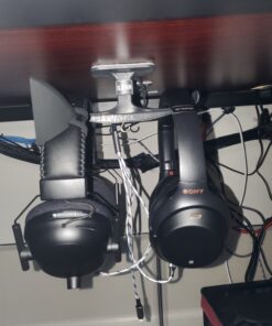 Elevation Lab The Anchor Pro - Extra Strong Under-Desk Headphone Stand Mount with Built-in Cord Management 84 810qcFpu iL