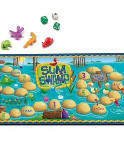Alternative view of Learning Resources Sum Swamp Game Addition & Subtraction Game - 8 Pieces, Ages 5+, Math Games for Kids, Educational Kids Games, Kindergarten Math Board Games Gifts for Boys and Girls
