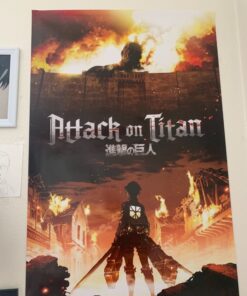Trends International Attack on Titan - Fire Wall Poster, 22.375" x 34", Unframed Version 28 810rzU6qy0L