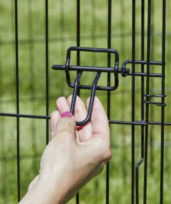 MidWest Homes for Pets Foldable Metal Dog Exercise Pen / Pet Playpen. Black w/ door, 24'W x 30'H, 1-Year Manufacturer's Warranty 30" H 30 810s5ZAMrcL