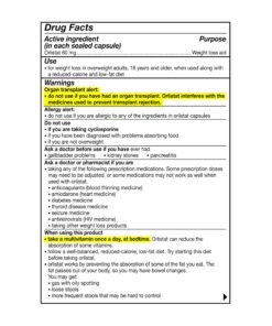 alli Weight Loss Diet Pills, Orlistat 60 mg Capsules, Non Prescription Weight Loss Aid, 120 Count Refill Pack 25 810t5YRcD3L