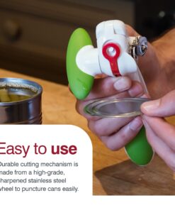 Zyliss Lock N' Lift Can Opener - Can Opener with Lid Lifter Magnet - Manual Can Opener with Locking Mechanism - Safe and Easy-to-Turn - Stainless Steel - Green Lock & Lift Green 13 810tk217cdL