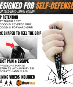 The Atomic Bear Tactical Pen - Pen With Window Breaker - Used in Police and Military Gear - Ballpoint Pens with Free 2nd ink refill 27 810uO90FXPL
