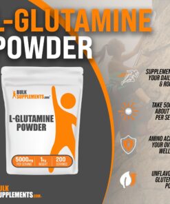 BULKSUPPLEMENTS.COM L-Glutamine Powder - Glutamine Supplement, L Glutamine 5000mg, L Glutamine Powder - Gut Health & Recovery, Unflavored & Gluten Free, 5000mg (5g) per Serving, 1kg (2.2 lbs) 2.2 Pound (Pack of 1) 20 810uVladLmL
