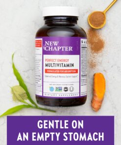 New Chapter Energy Supplement - Perfect Energy Multivitamin for Balanced Energy + Stress Support with B Vitamins + Vitamin D3 + Organic Non-GMO Ingredients - 96 ct 96 Count (Pack of 1) Energizing Multivitamin 14 810ug2wfaRL
