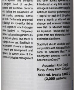 Seachem Stability Fish Tank Stabilizer - For Freshwater and Marine Aquariums, 16.9 Fl Oz (Pack of 1) 22 810vCrIbc L