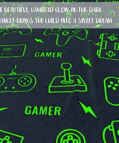 Glow in The Dark Blanket Gaming Blanket Boys Girls Gamer Blankets Soft Fleece Cozy Video Game Blankets Gift for The Ultimate Gamer for Kids Teens Men Boyfriends 50"x60" Fluorescent Game Throw Size 50" x 60" (130 x 150 cm) 10 810vQ0k14PL