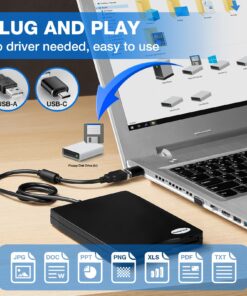 Chuanganzhuo Floppy Disk Reader,3.5 inch External USB Type C Floppy Disk Drive for PC,Laptop and Desktop Computer,Floppy disc Reader for Windows 11/10/8/7/2000/XP,Black 21 810vzYBJxFL