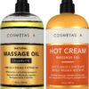 Cellulite Massage Oil & Hot Cream - 100% Natural Cellulite Oil & Gel, Highly Absorbable, Firm, Tone, Tighten & Moisturize Skin - Soothes Muscles 8.8 oz 44 810w4OnndeL