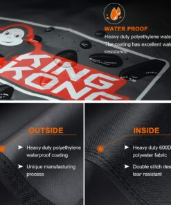 Kingkong Gas Grill Cover 7553 | 7107 Cover for Weber Genesis E and S Series Gas Grills Includes Grill Brush, Tongs and Thermometer 28 810weXT5hVL