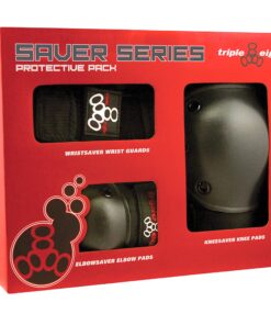 Triple Eight Saver Series Pad Set with Kneesavers, Elbowsavers and Wristsavers Black Large 24 810xWeqfHL