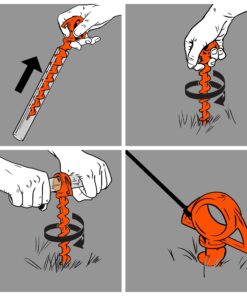 Orange Screw: The Ultimate Ground Anchor | Large 2 Pack Tent Stakes | Made in USA Orange 25 810xzzCkFIL