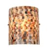 Chloe Lighting CH3CD28BC08-WS1 Shelley Mosaic 1-Light Wall Sconce, 9.8 x 8.3 x 4.1", Black