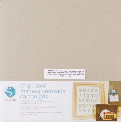 Silhouette of America Silhouette Chipboard, 12 by 12-Inch, 25/Pack