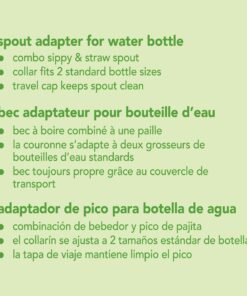 green sprouts Spout Adapter for Water Bottle, Quickly Converts a Standard Bottle into a Sippy Cup, Collar Fits Two Bottle Sizes, One Size One Size (Pack of 1) 29 810zJJVLK2L