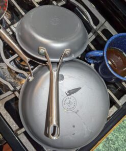 Martha Stewart Bosworth 10 Piece Hard Anodized Nonstick Aluminum Cookware Set - Black 24 811 KTrnDbL