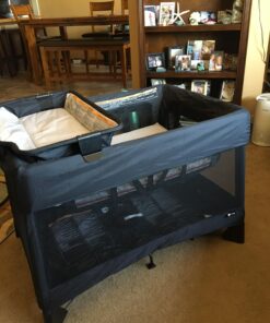 4moms Breeze Plus Portable Playard with Removable Bassinet and Baby Changing Station, Easy One-Handed Setup, from The Makers of The mamaRoo 38 811 dKF2KXL