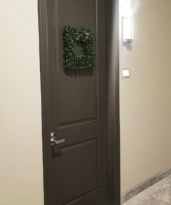 Home Boxwood Wreath-16.5-Inch Square UV Resistant Artificial Spring, Summer, Fall or Winter Outdoor/Indoor Wreaths for Front Door by Pure Garden, 16.5x3, Green 31 8110EugUpTL