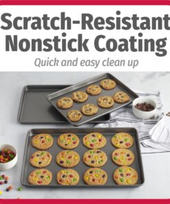 Goodcook Nonstick Steel 3-Piece Cookie Sheet Set Set of 3 17 8111PVLIZiL