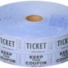 THE TICKET GURUS-Double Raffle Ticket Roll : roll of 2000- (Blue) Blue