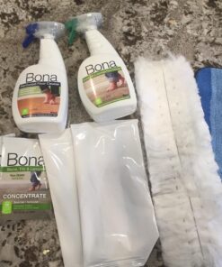 Bona Hard-Surface Floor Care Kit - Includes Microfiber Mop, Microfiber Cleaning Pad, Hardwood Floor Cleaning Solution, and Multi-Surface Floor Cleaning Solution - Floor Cleaning Kit for Hard Floors Multi-Surface Kit 38 8111hWpf5cL