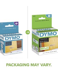 Alternative view of DYMO LabelWriter Address Labels, Clear, 1-1/8 x 3-1/2 Inch, 130 Count (Pack of 1)