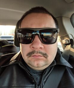 SUPER Dark Black Lens Sunglasses Flat Top Square Oversized Mob Style 11 8115JZwNevL