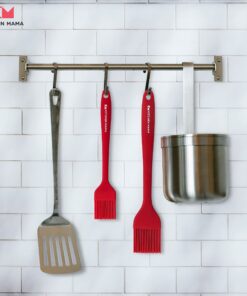 Kitchen Mama Silicone Basting Pastry Brush Gift: Set of 2 Heat Resistant Basting Brushes for Baking, Grilling, Cooking and Spreading Oil, Butter, BBQ Sauce, or Marinade. Dishwasher Safe (Red) Red 12 8115dKw2tdL