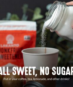Lakanto Classic Monk Fruit Sweetener with Erythritol - White Sugar Substitute, Zero Calorie, Keto Diet Friendly, Zero Net Carbs, Baking, Extract, Sugar Replacement (Classic White - 8.29 oz) Classic White 8.29 Ounce (Pack of 1) 18 8115zuo3oeL