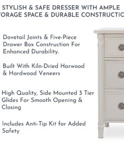 Evolur Julienne 6 Double Dresser Cloud , 54x20.30x33 Inch (Pack of 1) 11 8117SPUCJbL