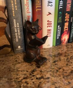 Young's Inc. Cat Figurine - Cute Cat Statue - Whimsical Cat Decor for Cat Lovers - Cat Collectibles and Meditation Decor - Cat with Eye Glasses - 4'' L X 3'' W X 5'' H Sitting Up 41 8118t7vKVCL