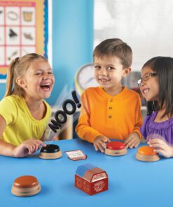 Alternative view of Learning Resources Riddle Moo This - A Silly Riddle Word Game, 150 Cards, 4 Buzzers, Ages 5+,Red