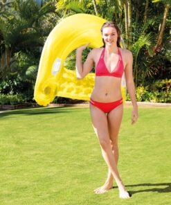 INTEX 58859EP Sit 'N Float Inflatable Lounge: Built-In Cup Holders – Heavy-Duty Handles – 220lb Weight Capacity – 58" x 39" – Colors May Vary 25 8119iNwBPpL