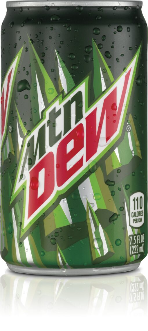 Mountain Dew Soda, 7.5 Ounces (24 Mini Cans) Natural 7.5 Fl Oz (Pack of 24)