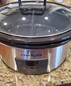 Crock-Pot Choose-a-Crock 6 Quart and Split 2.5 Quart Double Slow Cooker and Food Warmer, Programmable Slow Cooker with Timer, Stainless Steel 31 811BCWlHaBL
