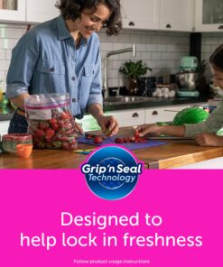 Ziploc Gallon Food Storage Bags, New Stay Open Design with Stand-Up Bottom, Easy to Fill, 38 Count 17 811BDi9XZTL 2