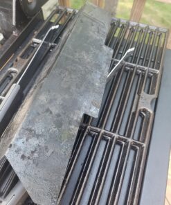 Hisencn Grill Replacement Parts for Dyna Glo DGH353CRP DGC350CNP-D DGF350CSP-D Grill, 2 PCS Heats Tents Heat Plates - Porcelain Steel, 2 PCS Straight Burner PipeTubes Repair Kit - Stainless Steel 2 Silver Burber + 2 Black Heat Tent 15 811BJxJiiL